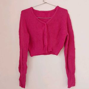 Pink Winter Crop Top.