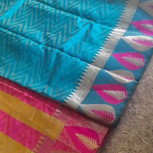 Semi Silk Grand Border Saree💥💥With New Look