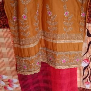 Beautiful Turmeric Yellow Coloured Patiyala Suit