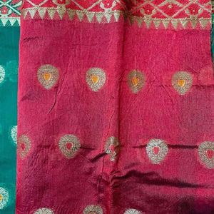 Banarsi Silk Saree New With Unstitched Blouse