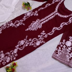 Maroon Pakistani Suit Set