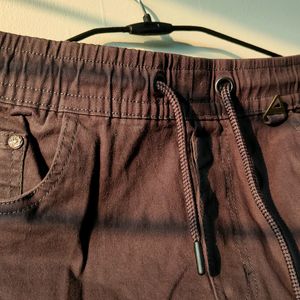 Brown Cargo Joggers