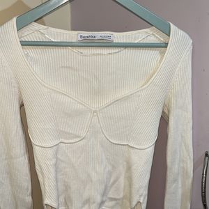 Sweetheart Neckline Bershka Top