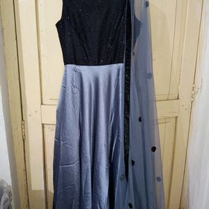 Black Grey Gown