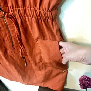 Rust Orange 🍊 A Line Dress