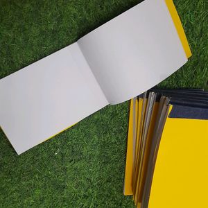 10Small 100 White Pages Diary Yellow Colour