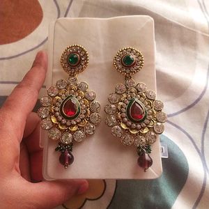 Big diamond earrings