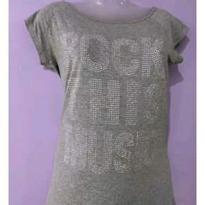 Grey Shimmery Tshirt 👕