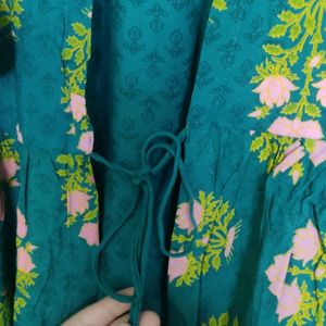 Zudio Sea Green Color Printed Kurta With Inner