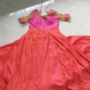 Full Gher Anarkali Gawn With Dupatta