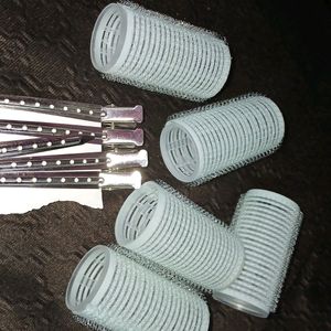 KOREAN HAIR ROLLERS 5PCS WITH Clips