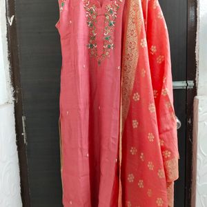 New Unused Partywear Cutdana Work Banarsi Dupatta