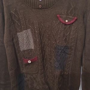 Cute Brown Girls Sweater Turtleneck Jumper