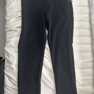 M&S 14 Size tapered Black Pants With Ankle Zips