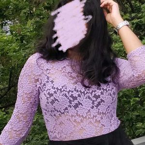 Lavender Lace Top