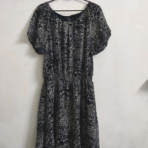 Blue Animal Print Dress