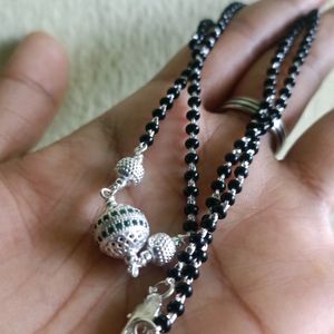 Silver Black Beads