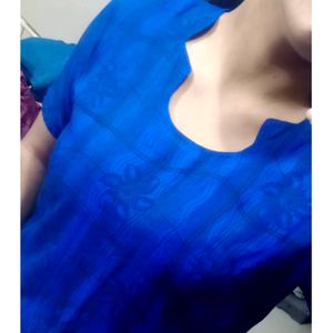 Royal Blue Long Kurti