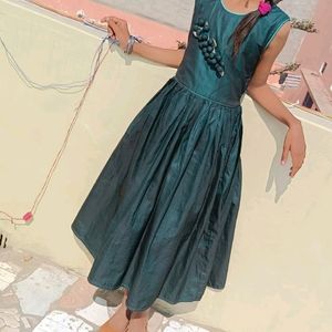 Girls Green Frock