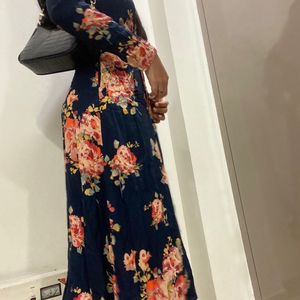 Zara Floral Midi Wrap Dress