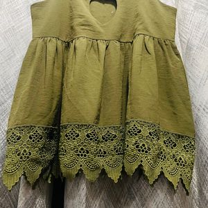 Peplum Olive Top