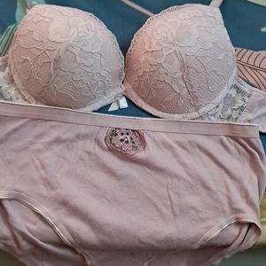 Combo Of  Five Imported Fabric Bra N Panty