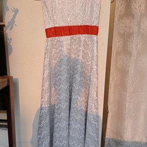 Long Gown For Party With Shimmer