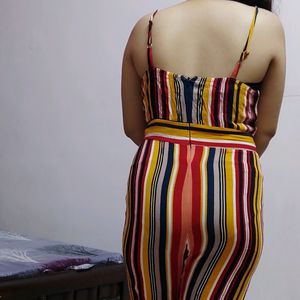 Striped Lines Jumpsuit Casual