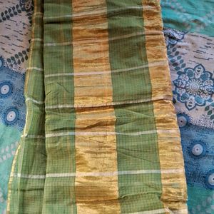 Today Offer! Olive Green Beautiful Saree