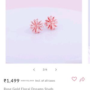 Giva Rose Gold Floral Dreams Studs