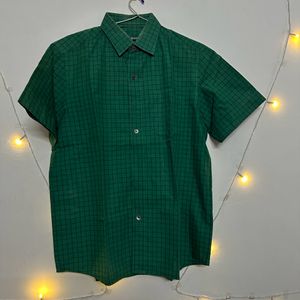 Green Checked Men's Shirt