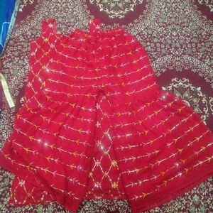 Newly Red Party Wear Heavy Sharara