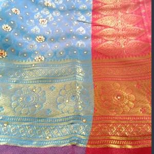 Women Embroidered Fancy Saree