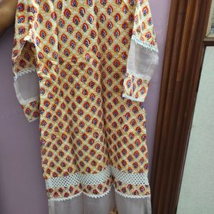 Orange White Bunaai Suit Set 3 M