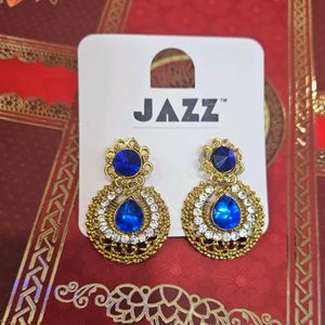 Gold Plated Blue Stone Earrings 🤩⭐️