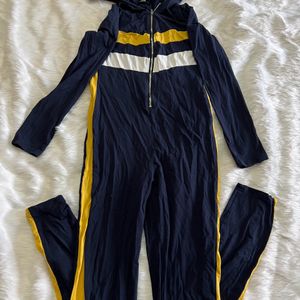 Blue Hoodie Jumpsuit