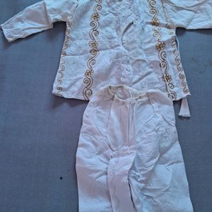 Young Boy's Cotton Kurta Dhoti...