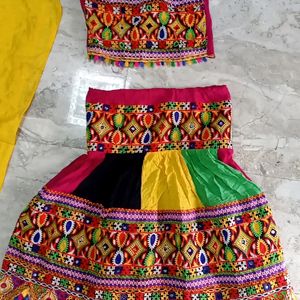 Multi Colour Heavy Work Ghagra Choli With Dupatta