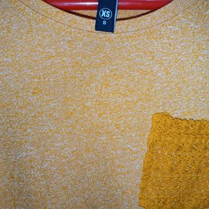 Mustard T Shirt For Womens Casual Wear