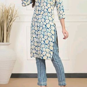 Women's Printed Straight Kurta with Pant