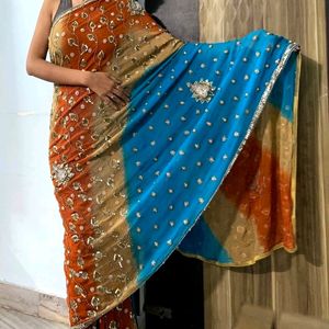 HANDICRAFT RAJPUTI BANDHANI SAREE