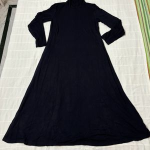 Black Long Dress With High Neck