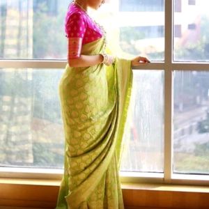 New Jacquard Art Silk Saree