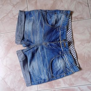 Blue shorts for ladies