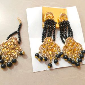 Traditional Earings With Bindi Set