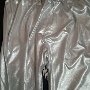 Silver Color Shimmery Leggins