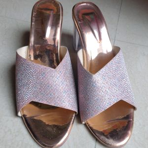 Pink Sparkles Heels Sandel