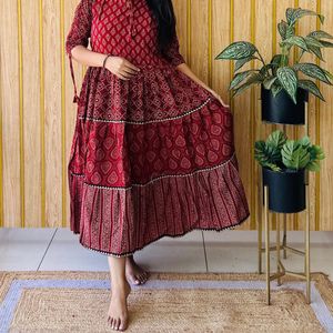 Ajrakh Block Print One Piece Dress