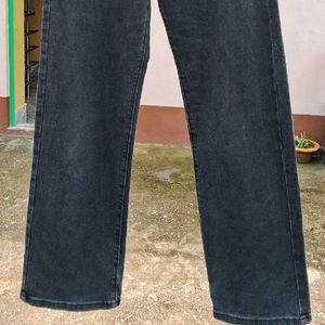 Straight charcoal denim jeans