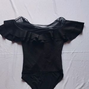 Black Bodysuit Top